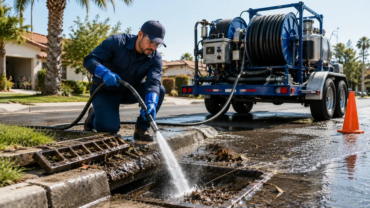 Storm Drain Hydro Jet Cleaning in Wasco